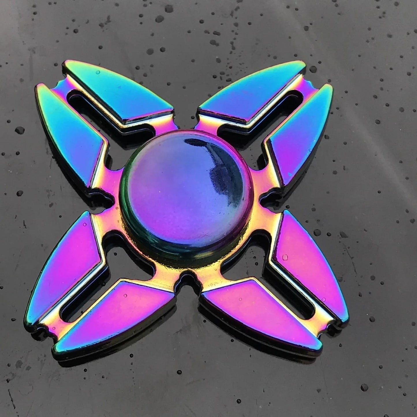 Metal Rainbow Gradient Fidget Spinner with Silent Bearing