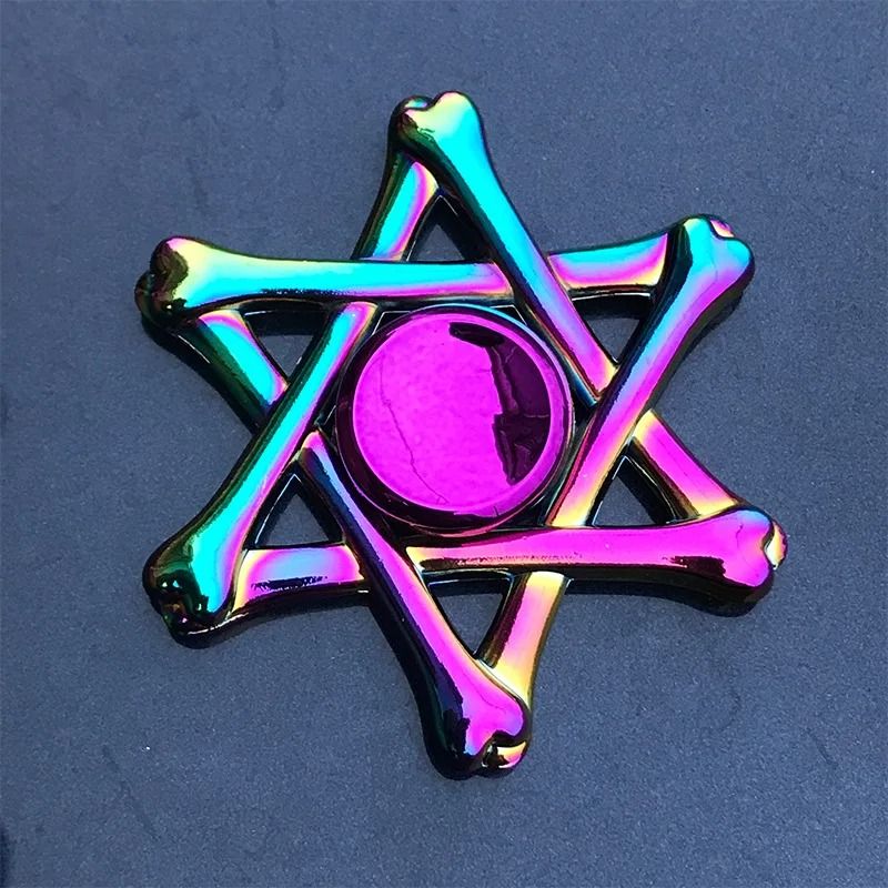 Metal Rainbow Gradient Fidget Spinner with Silent Bearing