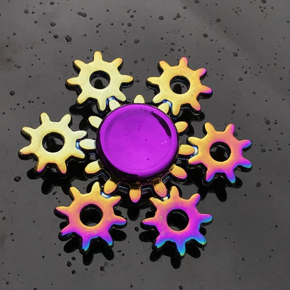 Metal Rainbow Gradient Fidget Spinner with Silent Bearing