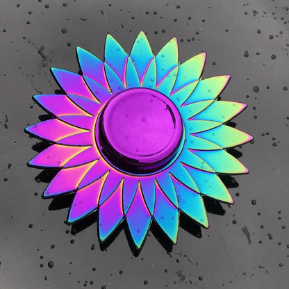 Metal Rainbow Gradient Fidget Spinner with Silent Bearing