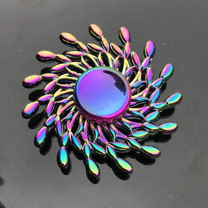 Metal Rainbow Gradient Fidget Spinner with Silent Bearing