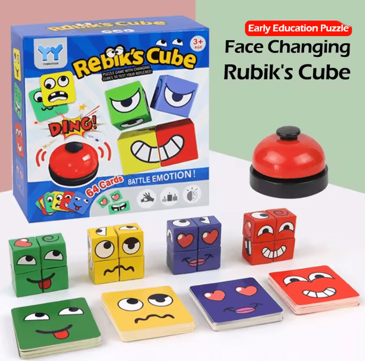 Montessori Learning Toy Kids Expression Puzzle Educational Building Blocks