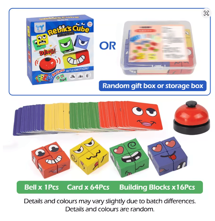 Montessori Learning Toy Kids Expression Puzzle Educational Building Blocks