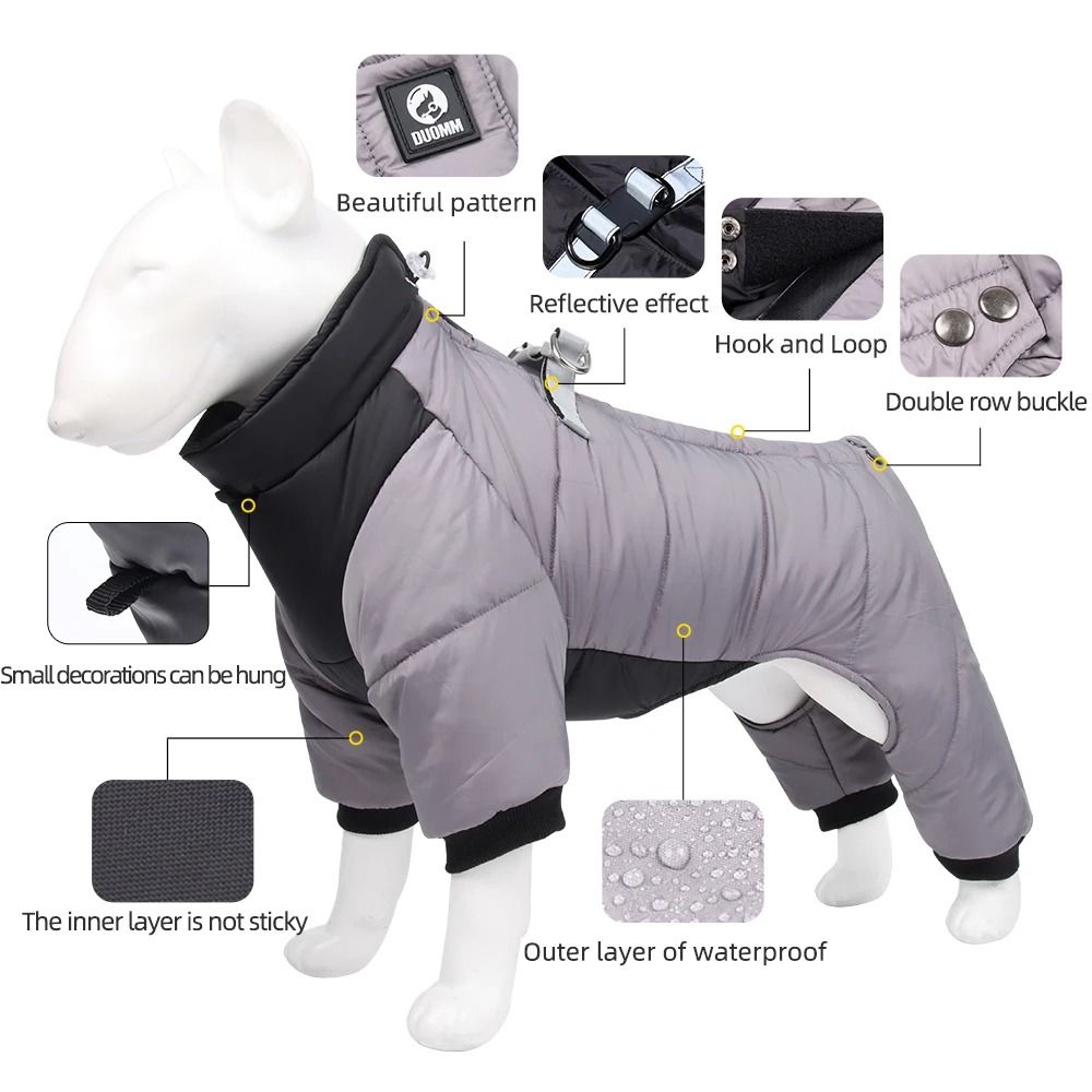 Winter Warm Waterproof Dog Jacket for Small and Medium Breeds