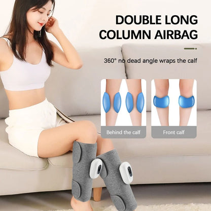 Electric 360 Degree Air Pressure Calf Massager Wireless Leg Compression with 3 Modes