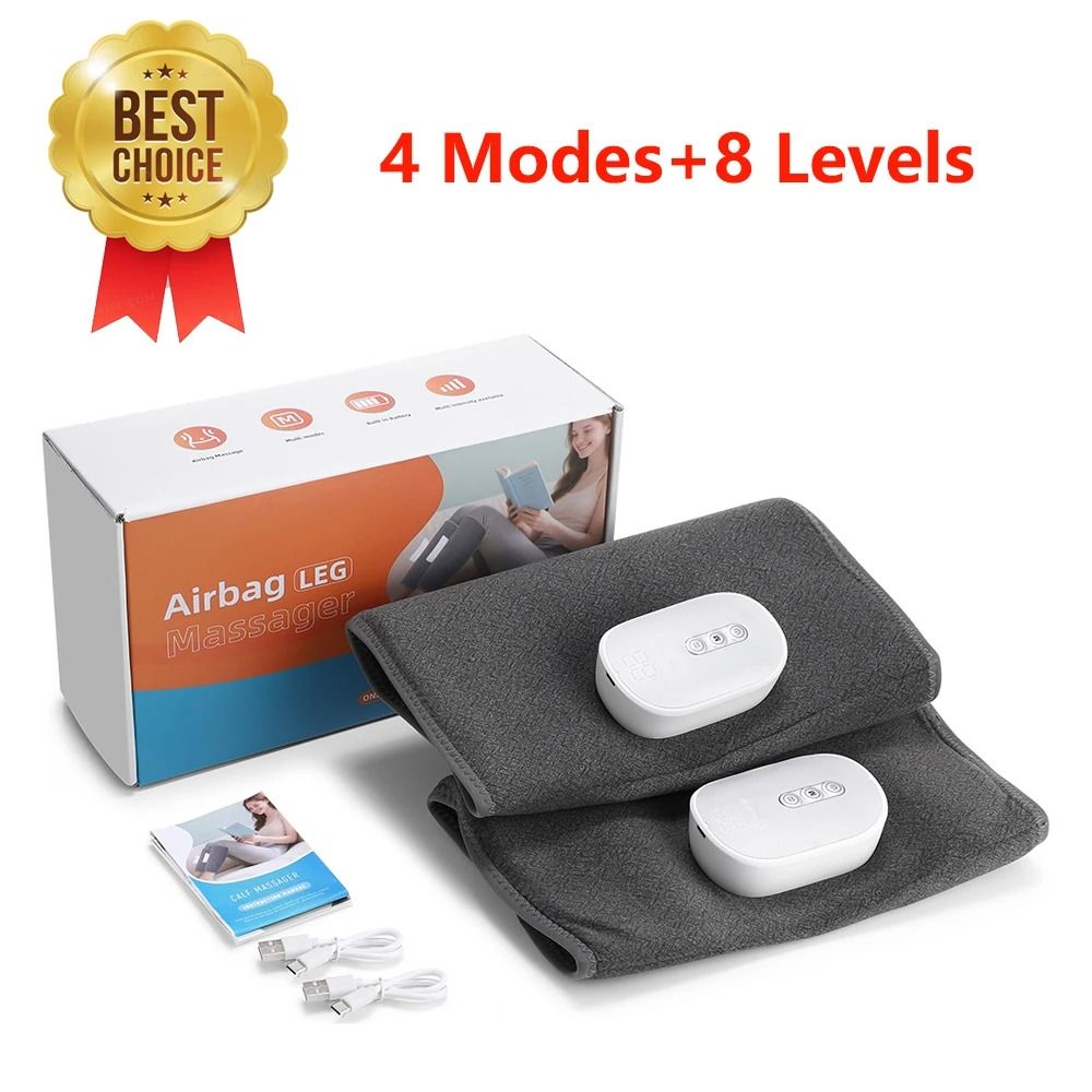 Electric 360 Degree Air Pressure Calf Massager Wireless Leg Compression with 3 Modes