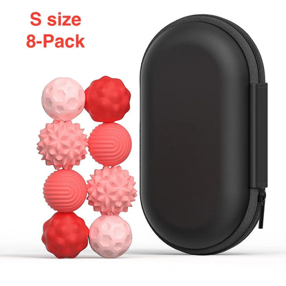 Silicone Magnetic Sensory Fidget Balls Set for Anxiety and Stress Relief