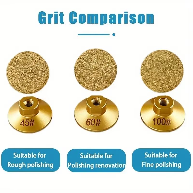 M10 Diamond Flat Grinding Head for Stone and Marble – Heavy-Duty Brazed Polishing Disc for Countertop Trimming & Finishi