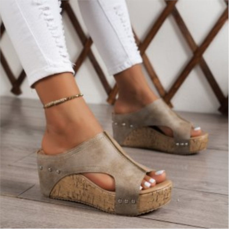 Stylish Womens Wedge Sandals, Soft Summer Shoes for Women, Fashionable Outdoor Ladies Footwear for All-Day Comfort