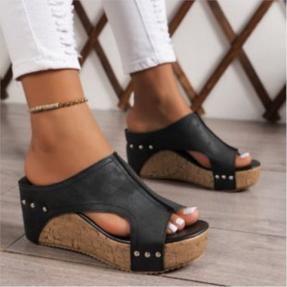 Stylish Womens Wedge Sandals, Soft Summer Shoes for Women, Fashionable Outdoor Ladies Footwear for All-Day Comfort