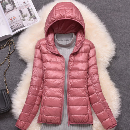 Women Puffer Jacket, Ultra Lightweight Packable Hooded Down Coat, New Spring Autumn 2025
