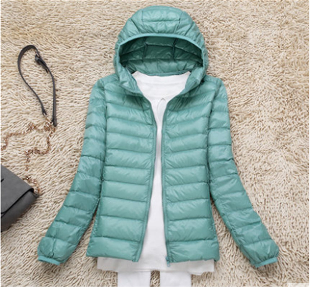 Women Puffer Jacket, Ultra Lightweight Packable Hooded Down Coat, New Spring Autumn 2025
