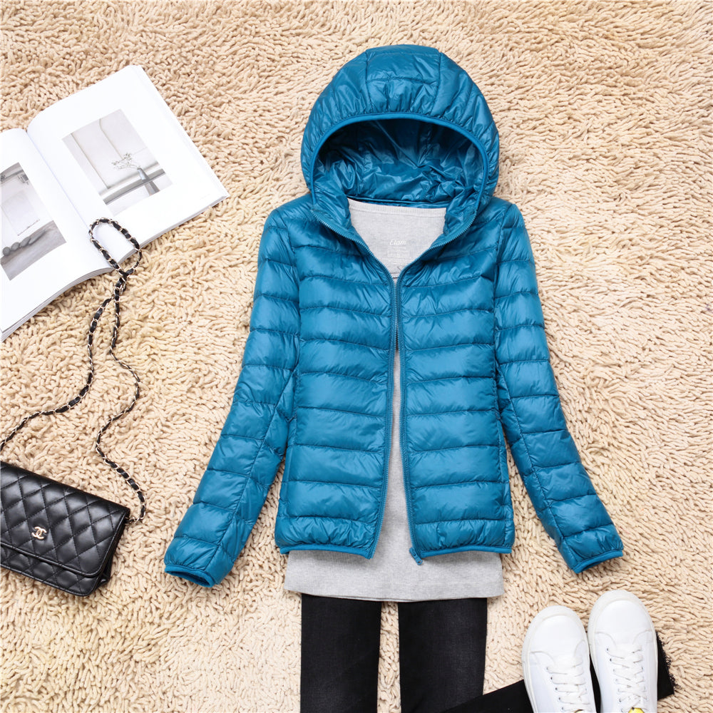 Women Puffer Jacket, Ultra Lightweight Packable Hooded Down Coat, New Spring Autumn 2025