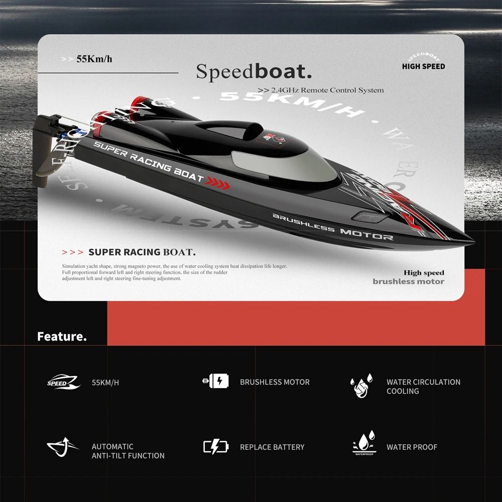 High Speed RC Racing Boat for Water Sports