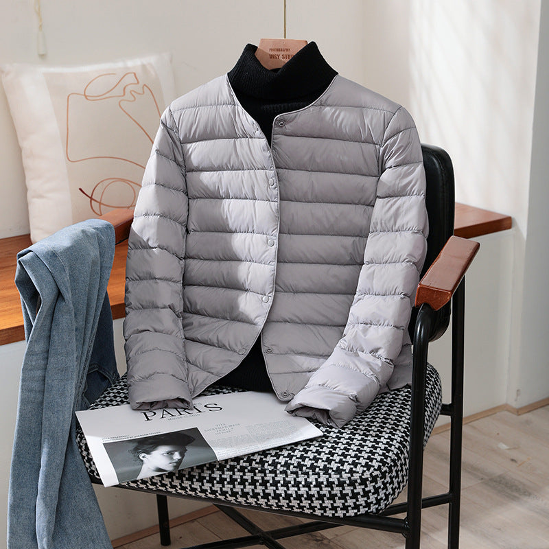 Ultra Lightweight Packable Puffer Coat, Women's Slim Jacket, Warm White Duck Down, Autumn Winter