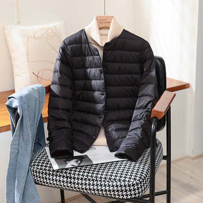 Ultra Lightweight Packable Puffer Coat, Women's Slim Jacket, Warm White Duck Down, Autumn Winter