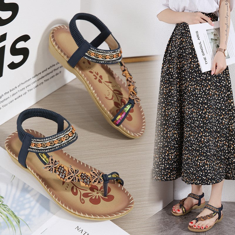 Stylish Sandals Shoes Women Summer Non-Slip Sandals Ladies Outdoor Walking Shoes, Trendy Wedge Womens Shoes