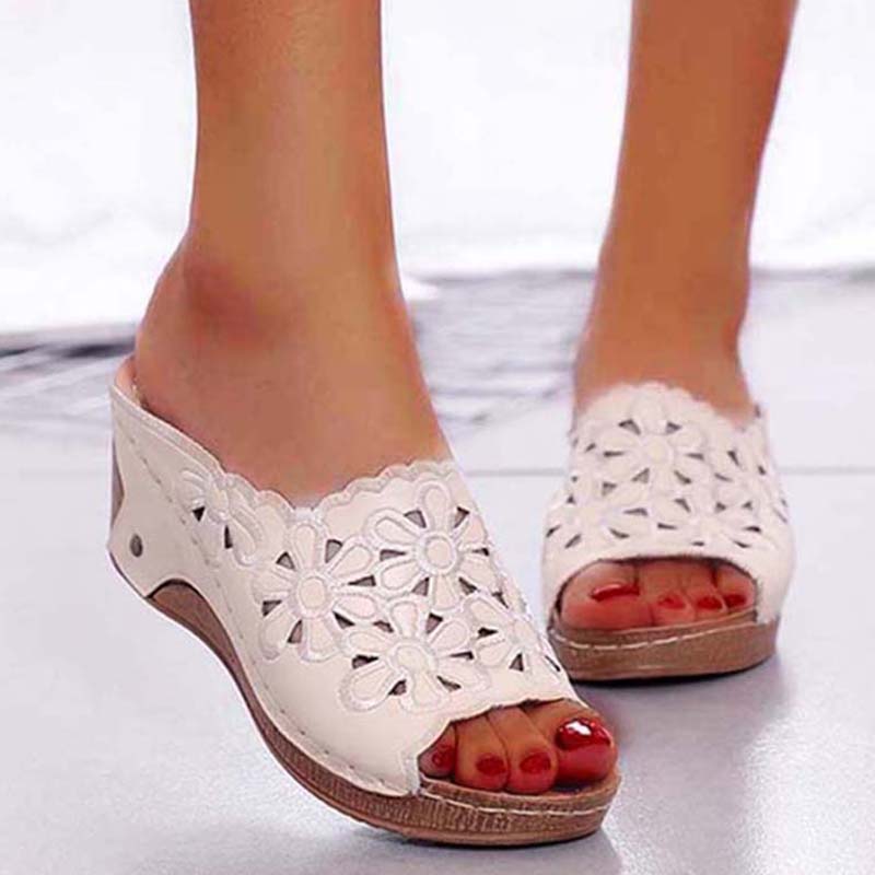 Summer Fashion Women Shoes Sandals, Comfortable Wedge Shoes for Women, Slip-On Casual Party Female Footwear