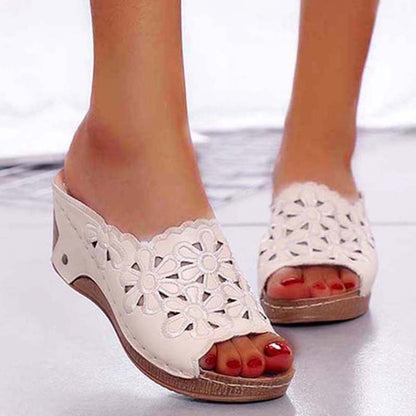 Summer Fashion Women Shoes Sandals, Comfortable Wedge Shoes for Women, Slip-On Casual Party Female Footwear
