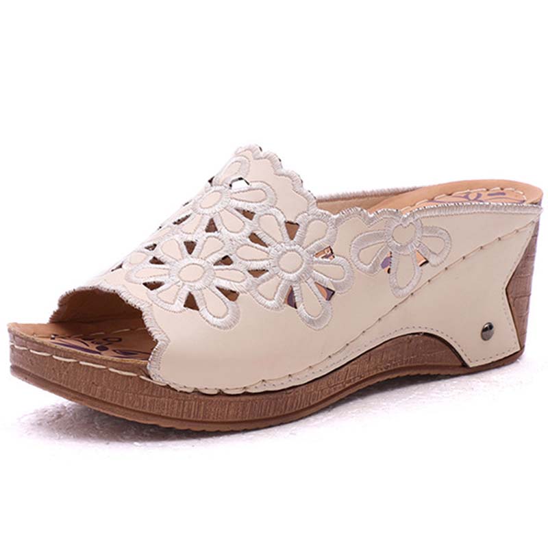 Summer Fashion Women Shoes Sandals, Comfortable Wedge Shoes for Women, Slip-On Casual Party Female Footwear