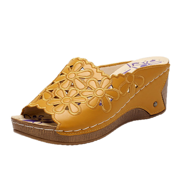 Summer Fashion Women Shoes Sandals, Comfortable Wedge Shoes for Women, Slip-On Casual Party Female Footwear
