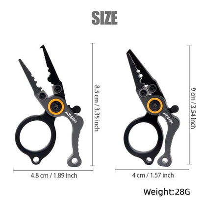 Booms Fishing X1 Aluminum Fishing Pliers – Saltwater-Resistant Multitool with Hook Remover and Braided Line Cutter