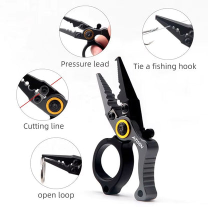Booms Fishing X1 Aluminum Fishing Pliers – Saltwater-Resistant Multitool with Hook Remover and Braided Line Cutter