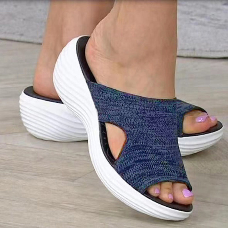 Chic Fashion Summer Woman Sandals Shoes Wedge Women Shoe Soft Womens Sandals Slide Party Sandal Female Footwear