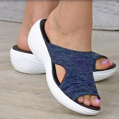 Chic Fashion Summer Woman Sandals Shoes Wedge Women Shoe Soft Womens Sandals Slide Party Sandal Female Footwear
