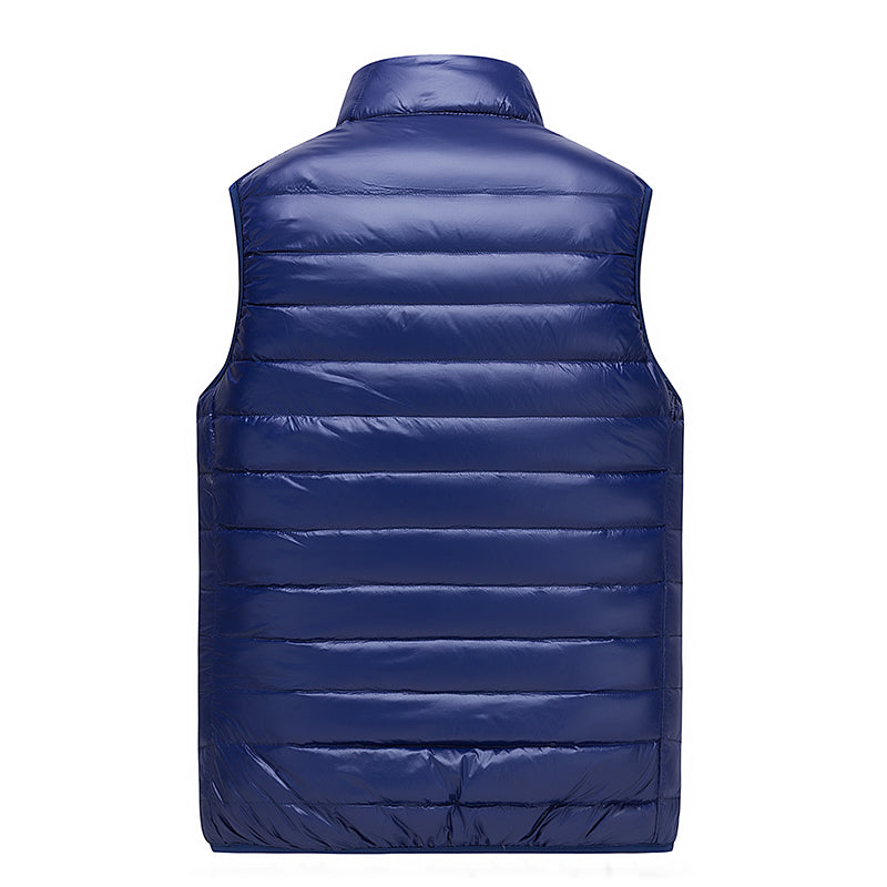 Mens Lightweight Down Vest, Waterproof Winter Waistcoat, Casual Sleeveless Jacket for Autumn and Work