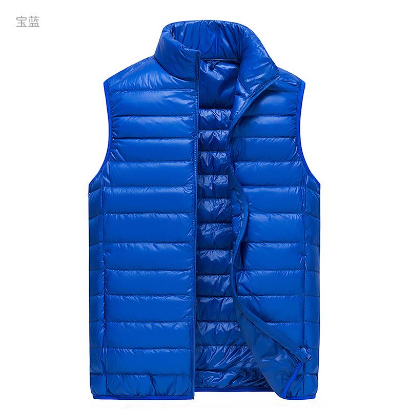 Mens Lightweight Down Vest, Waterproof Winter Waistcoat, Casual Sleeveless Jacket for Autumn and Work