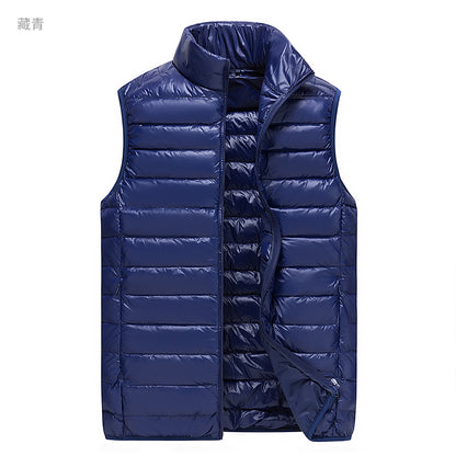 Mens Lightweight Down Vest, Waterproof Winter Waistcoat, Casual Sleeveless Jacket for Autumn and Work