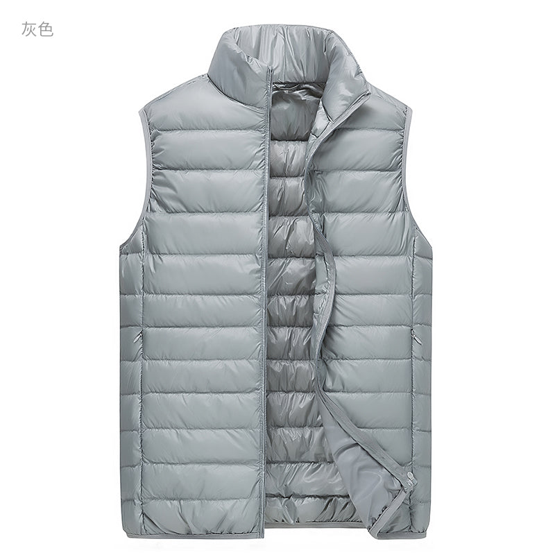 Mens Lightweight Down Vest, Waterproof Winter Waistcoat, Casual Sleeveless Jacket for Autumn and Work