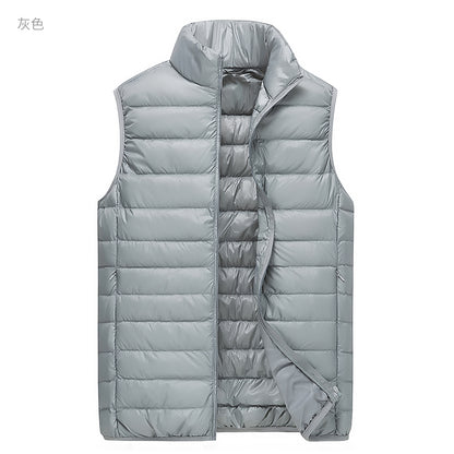 Mens Lightweight Down Vest, Waterproof Winter Waistcoat, Casual Sleeveless Jacket for Autumn and Work