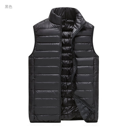 Mens Lightweight Down Vest, Waterproof Winter Waistcoat, Casual Sleeveless Jacket for Autumn and Work