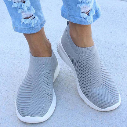New Casual Womens Sneakers, Lightweight Slip On Breathable Vulcanized Walking Shoes for Ladies