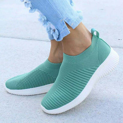 New Casual Womens Sneakers, Lightweight Slip On Breathable Vulcanized Walking Shoes for Ladies