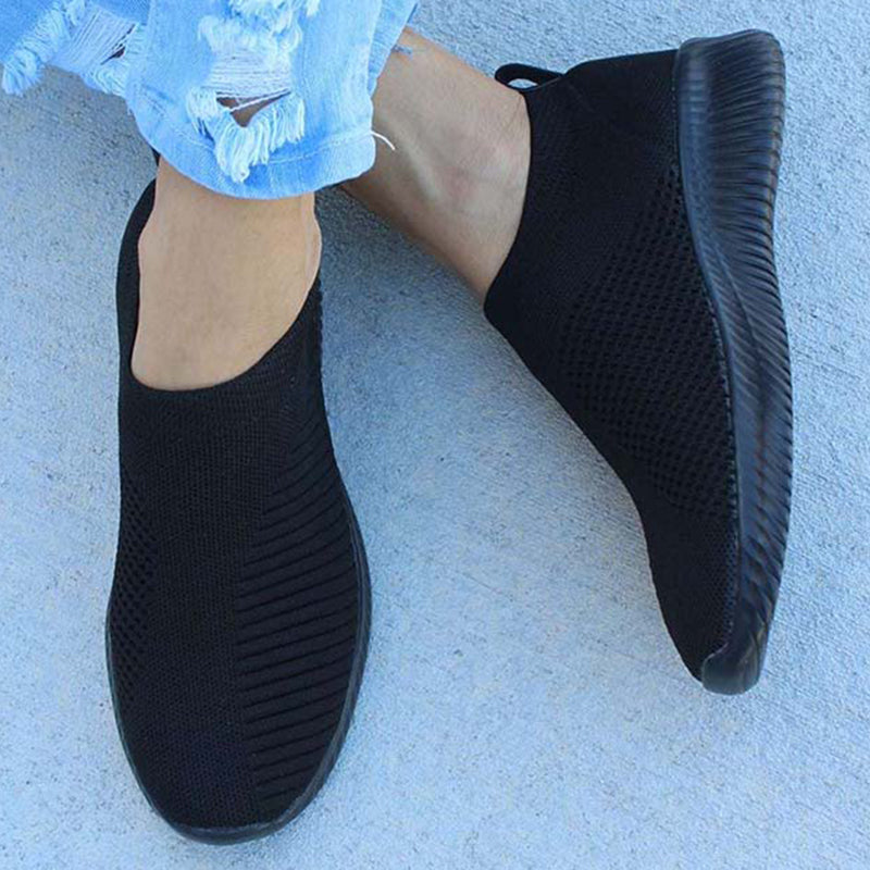 New Casual Womens Sneakers, Lightweight Slip On Breathable Vulcanized Walking Shoes for Ladies