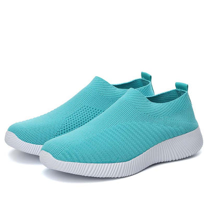 New Casual Womens Sneakers, Lightweight Slip On Breathable Vulcanized Walking Shoes for Ladies
