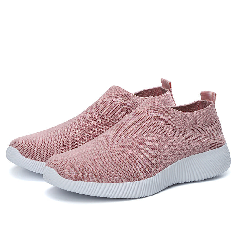 New Casual Womens Sneakers, Lightweight Slip On Breathable Vulcanized Walking Shoes for Ladies