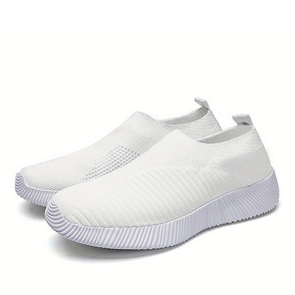 New Casual Womens Sneakers, Lightweight Slip On Breathable Vulcanized Walking Shoes for Ladies