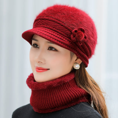 Plush Fur Lined Hat & Scarf Warm Set, Hot Sale Women Winter Hat, Keep Warm Cap