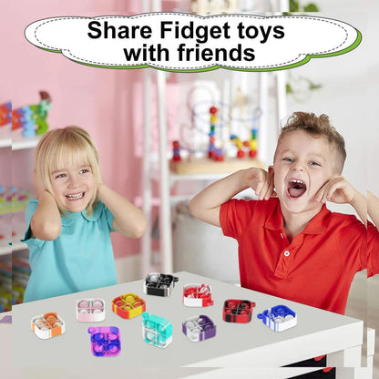 Pop Keychain Fidget Toys Bulk Push Stress Relief Set