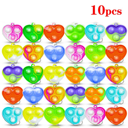 Pop Keychain Fidget Toys Bulk Push Stress Relief Set