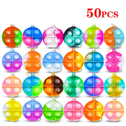 Pop Keychain Fidget Toys Bulk Push Stress Relief Set