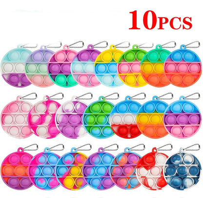 Pop Keychain Fidget Toys Bulk Push Stress Relief Set