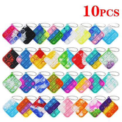 Pop Keychain Fidget Toys Bulk Push Stress Relief Set