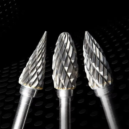 PrecisionPro Tungsten Carbide Rotary Burr Set – 10-Piece Double-Cut Grinding & Carving Tools for Dremel and Electric Rot