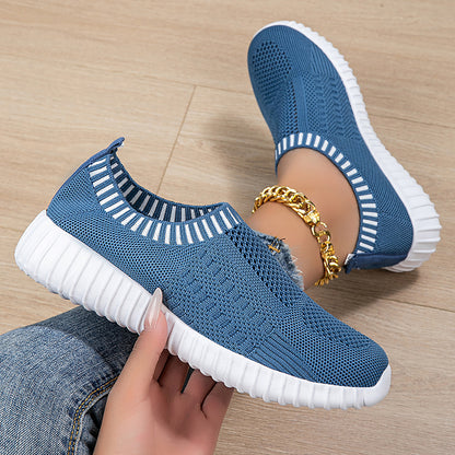 Luxury Fashion Sneaker Women Shoes, Breathable Mesh Sock Slip On Sneakers & Stylish Womens Sports Shoes for Everyday