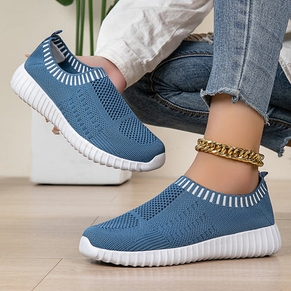 Luxury Fashion Sneaker Women Shoes, Breathable Mesh Sock Slip On Sneakers & Stylish Womens Sports Shoes for Everyday